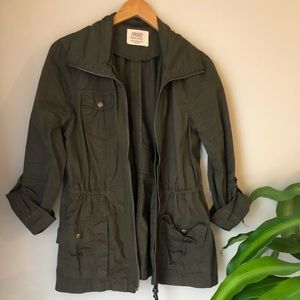 Olive green utility jacket